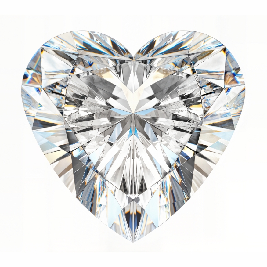 Heart cut loose lab grown diamond