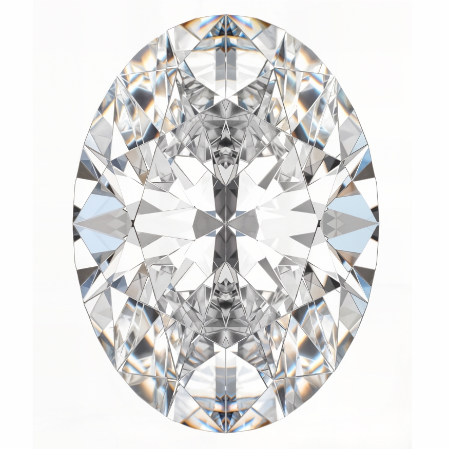 Oval cut loose lab grown diamond