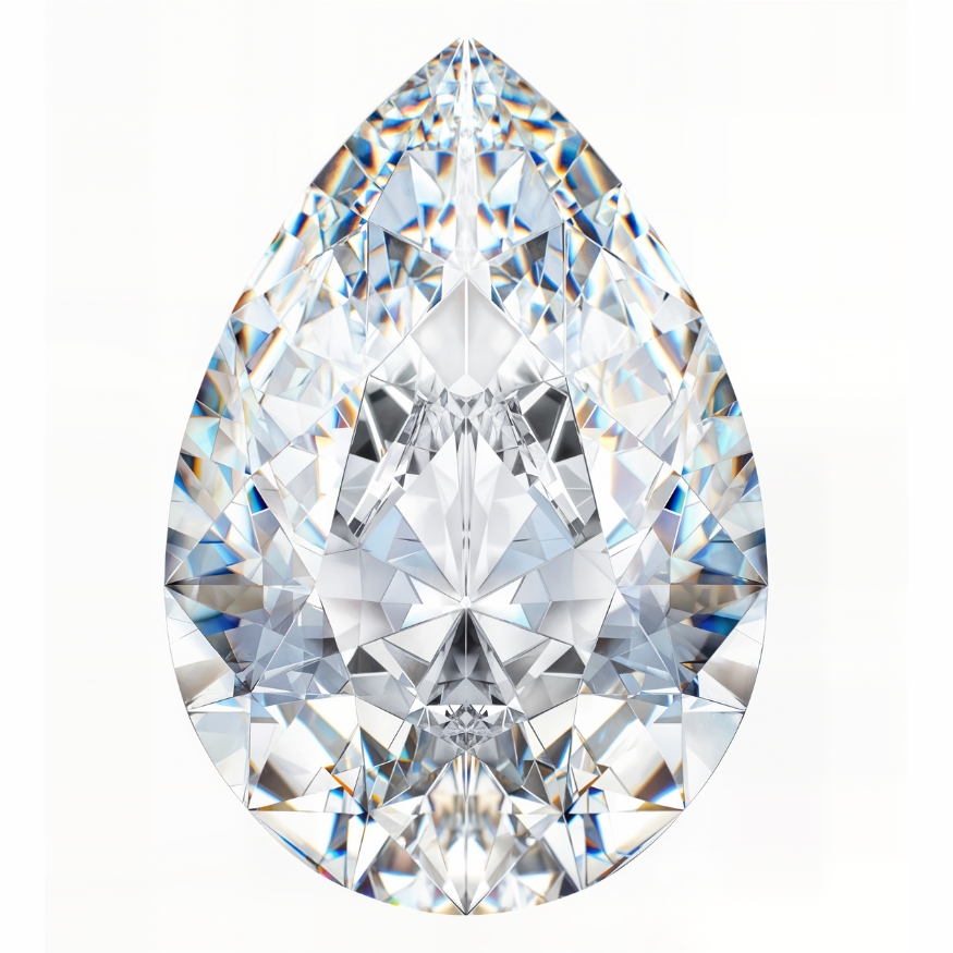 Pear cut loose lab grown diamond