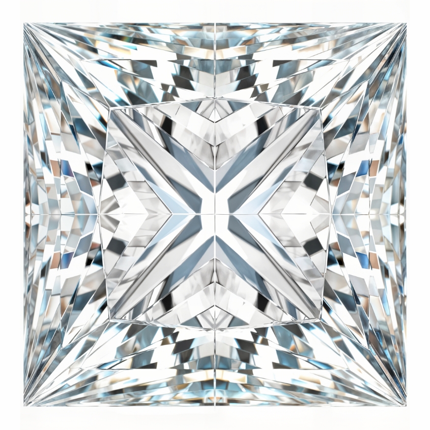 Princess cut loose lab grown diamond
